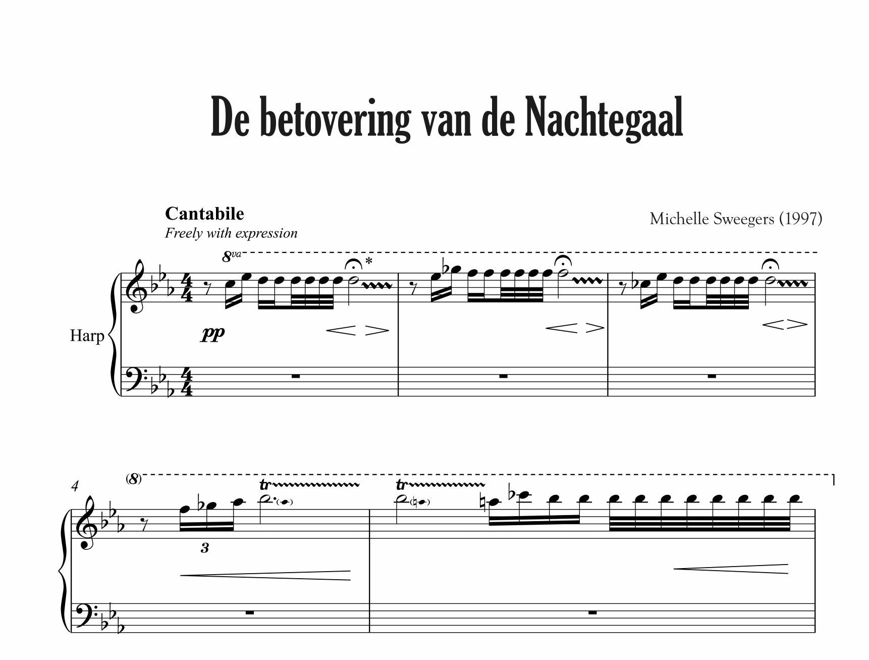 The enchantment of the Nightingale - Sheet music